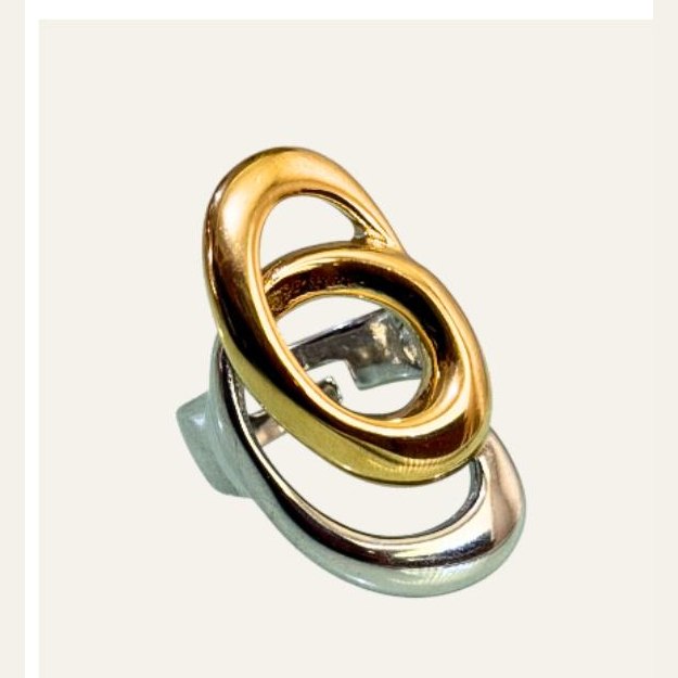 Anillo Loop de óvalos entrelazados