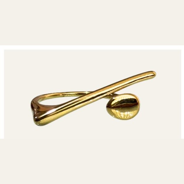 Anillo Zin de barra con esfera