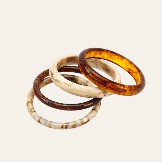 Pulseras Milano en tonos carey café